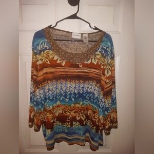 Alfred Dunner Women's Layerd Shirt/ Top XL Like New 🧡